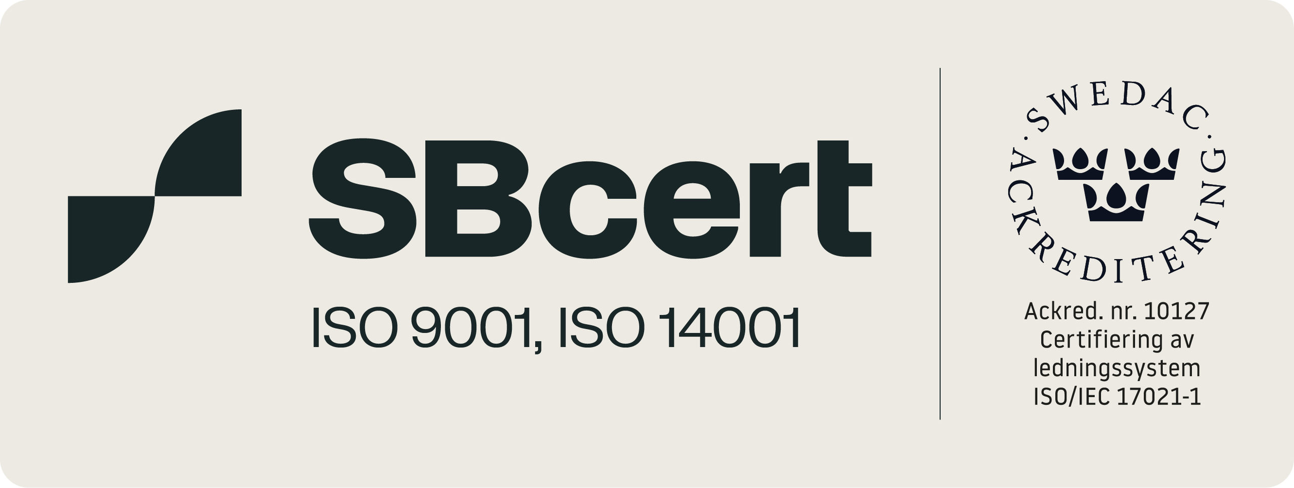 ISO 9001 / 14001 certifiering